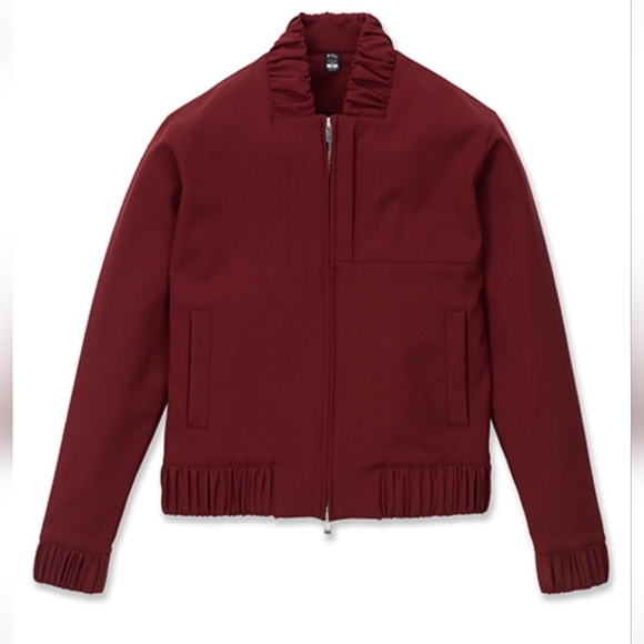 APL The Perfect Wool Bomber In Burgundy Size Small - Picture 7 of 10